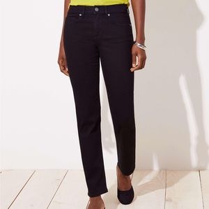 LOFT Black Curvy Straight Jeans